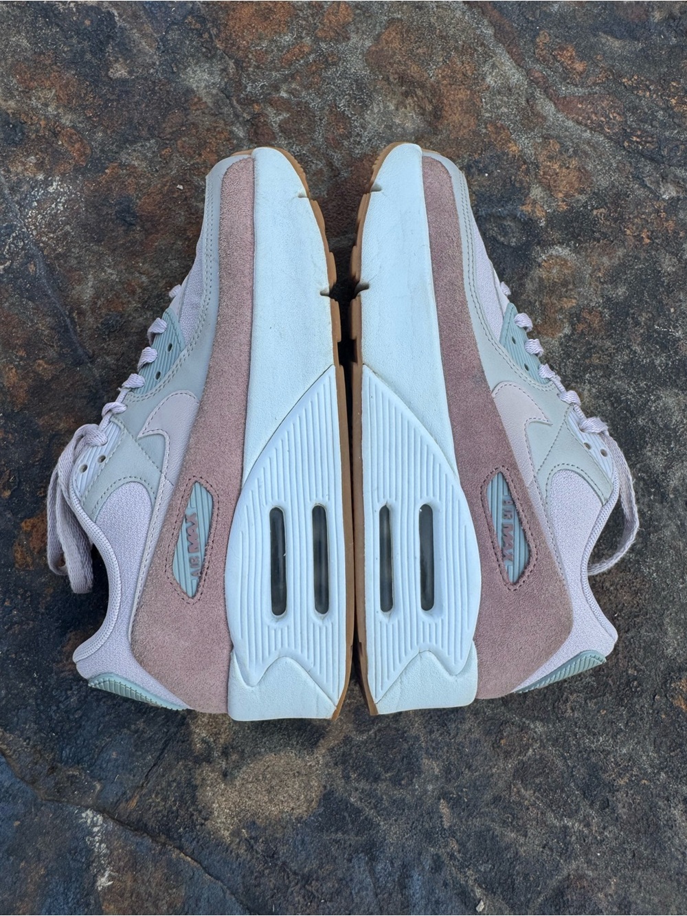 Nike Air Max 90 LV8 Women's Pink/Gray Leather/Suede Platform Sneakers Sz 7.5 - Picture 11 of 13